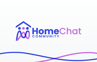 HomeChat Community Logo chat comunications family home house logo