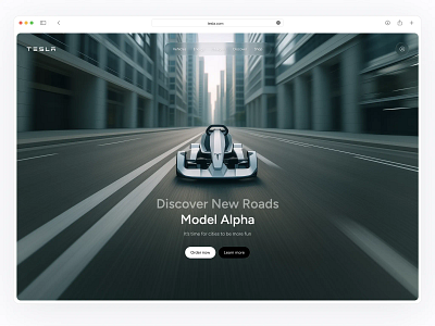 Tesla Kart Concept Website 3d animation branding figma figma design framer framer website freelancer graphic design logo motion graphics sameer dribbble sameer framer expert ui