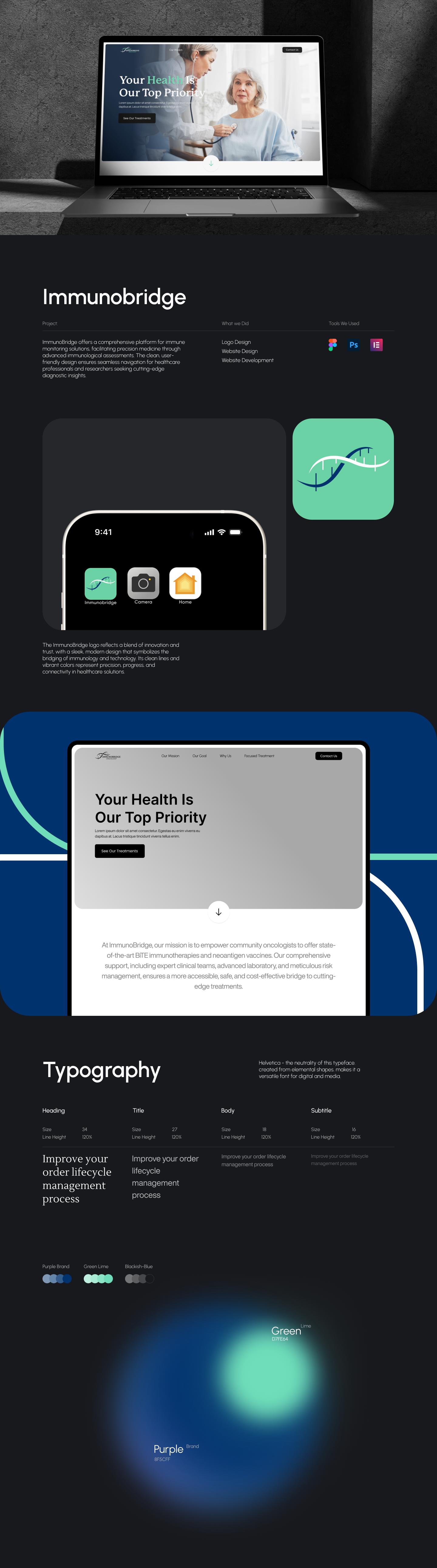 ImmunoBridge – Website Design for a Healthcare Platform ab test digital health