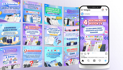 Instagram Feed Design for Resume Galaxy visualdesign