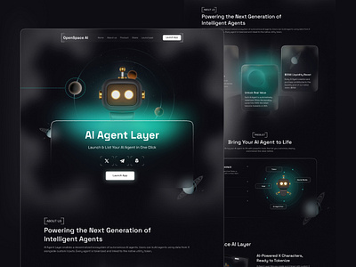 Ai Chatbot Landing Page Design ai ai landing page assistant chat chat bot chatbot dark design interface landing page page web web3