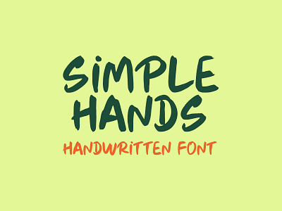Simple Hands: Handwritten font typography