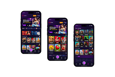Casino Mobile App Design. bet betting casino casino ui design gambling game illustration landingpage slots ui website