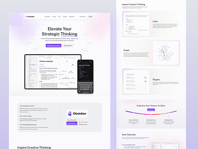 AI-Powered Notes - Landing Page b2b clean landing page minimal w modern note ai generator note app pixelatestudio planner saas swiss style ui design ux website