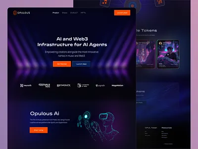AI Blockchain Solutions Website ai platform ai service blockchain ai blockchain design blockchainui chain crypto cryptoanalytics cryptoux defiweb3 fintech design investment researchplatform trend web3design website design