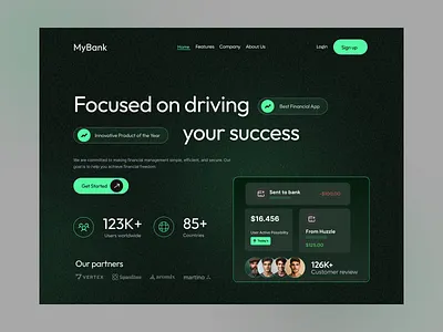 Finance Landing Page b2b website banking website creative design finance app finance website financial service website fintech landing page landing page design modern website money website saas website service website ux design web design web ui website