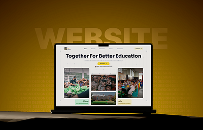 MICO - Charity Website Design charity design figma npo design ui uiux ux web design website yellow