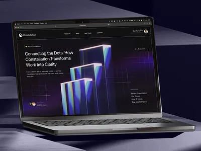 Constellation - AI SaaS Startup Product Platform About Website about ai app artificial intelligence elegant futuristic gradient landing page mockup modern platform product design product page professional saas ui web design website website designer website page
