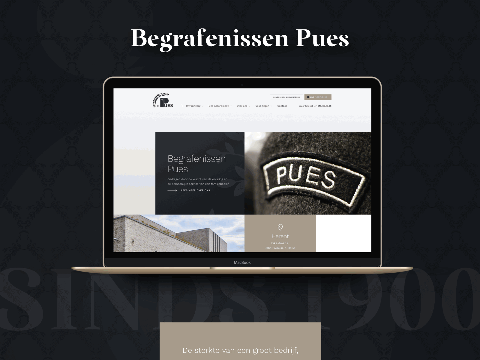 Funeral home belgium branding brussels dark design funeral funerals graphic design ui