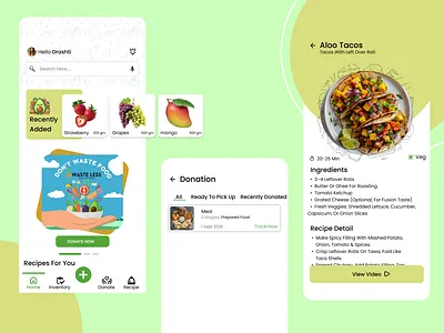 Food Wastage Reduce App ui