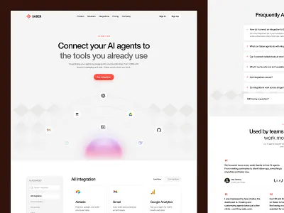 Saber - Integrations ai ai saas animation artificial intelligence chat clean design digital integration integration flow integrations internet modern motion graphics technology typography ui ux uxerflow website