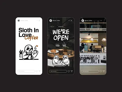Slooth Brand Illustration animal bean branding cafe coffee design graphic design illustration logo sloth