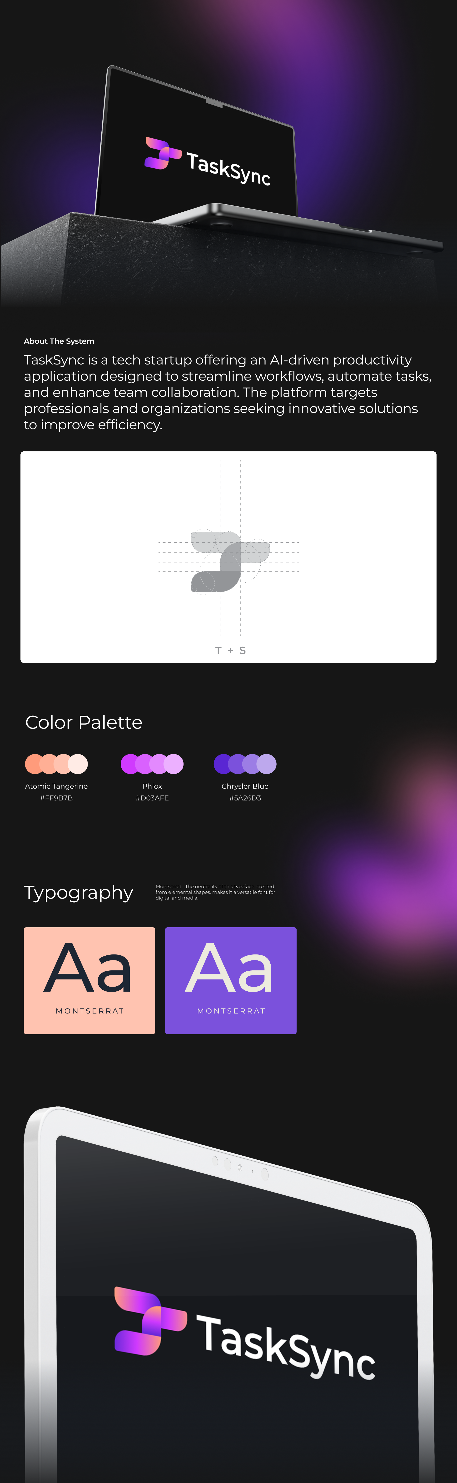 TaskSync — AI-Powered Productivity App Branding task management
