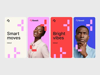 RaveAi - Brand visual identity system abstract logo ai logo automation logo blockchain logo data logo finance logo fintech logo friendly logo growth logo minimal logo modern logo saas logo social media startup logo tech logo trading logo vibe logom vibrant logo visual identity web logo