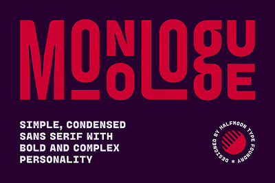 Monologue Font blocky bold branding canva condensed display header instagram ligature logo minimalist monologue font narrow opentype sans sans serif