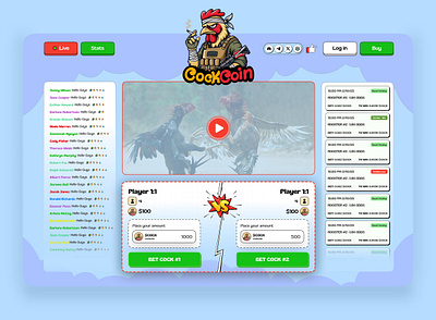 COCKCOIN - Gambling Casino Website betting casino casino interface casino landing page casino mobile app casino template casino website gambling website online game web design