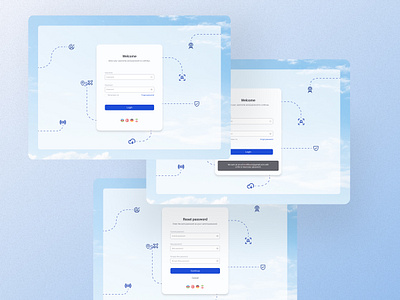 Clean Login & Password Reset UI forget password login password ui ui design ux welcome