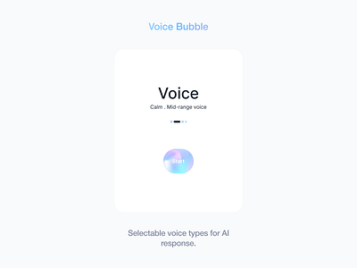 UI Spotlight: Voice Bubble aidesign aifigma aiui aiux figmadesign headstartui premiumui product design uidesign uxdesign