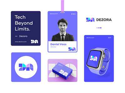 Technology Logo Of Dezora , Startup Logo , Business Logo a mark a monogram abstract logo brand design brand identity geometric it logo letter logo mark software logo startup logo tech company tech logo tech startup technology icons technology logo