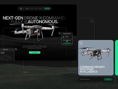 🤖 AI-Powered Drone Command ✦ Web3-Ready Autonomous Control 3d ai ai chatbot autonomus systems card crypto dao dapp dashboard data visualisation defi drone e commerce fintech igaming landing page presale saas token web3