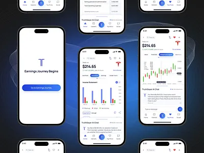 UI/UX Design for TruthSayer after effects ai ai app aichat analysis analytics animation app chatbot design figma finance fintech investing platform trading ui ux