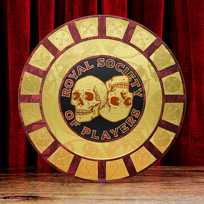 Poker Chip chip crossed keys gambling gold illustration logo nft poker royal skull typography