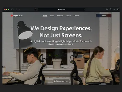 Creative Agency Website Hero Section agency design figma hero hero section landing page scroll ui ux