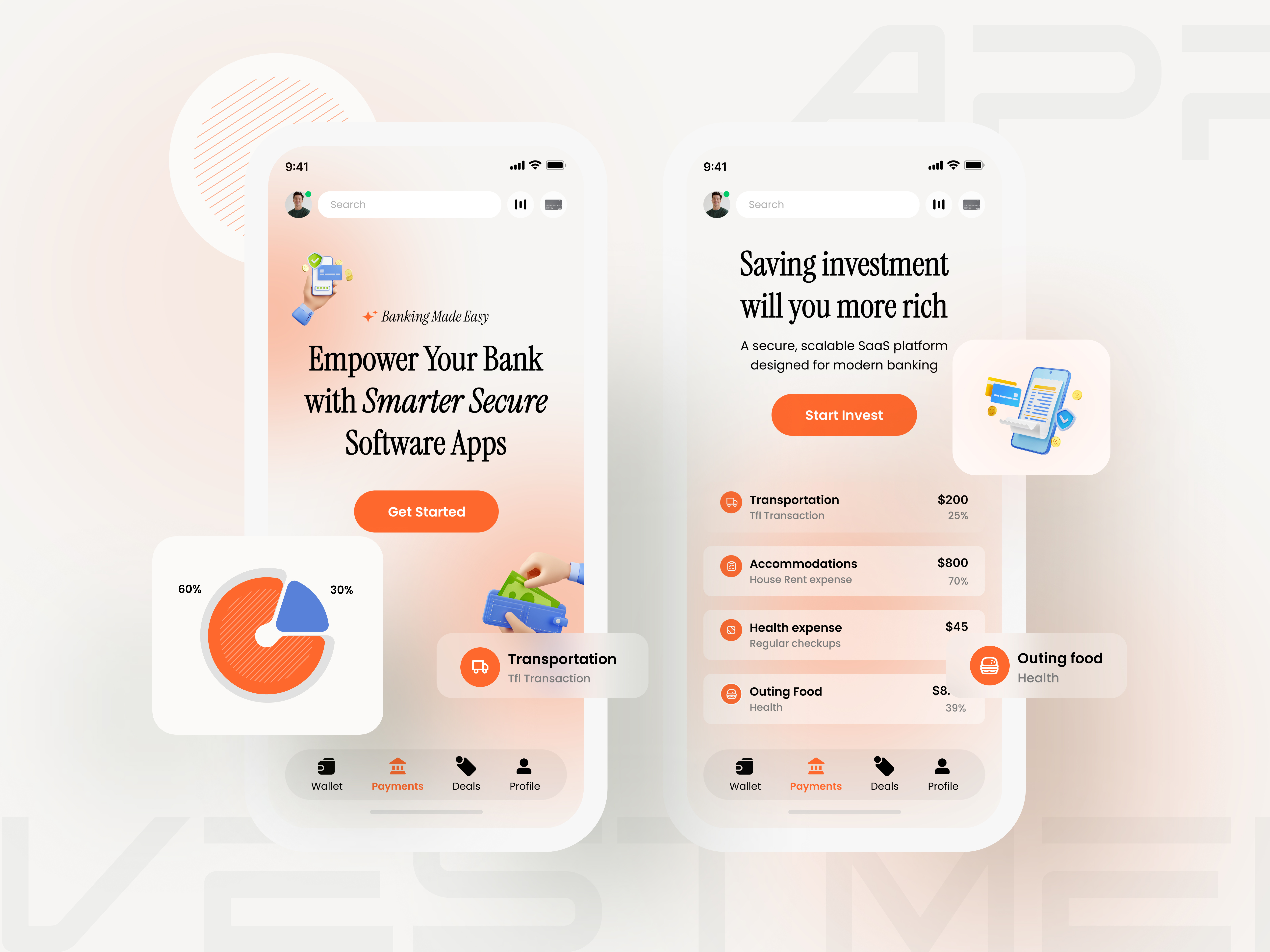 Finance Investment App UI/UX banking app clean design finacnce app finacnce landing page finance financial fintech fintech app landingpage mobile mobile banking money transfer savings trading ui uiux