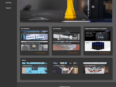 Tech Equipment Dealer Website Redesign 3d printer design tech equipment technology ui website