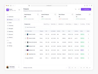 ✨ Products Page — Seller Panel / SaaS Dashboard dashboard design logo marketplace saas seller panel typography ui ux vector