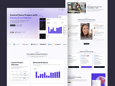 SaaS Landing Page – Clean, Conversion-Focused Design for Product landing page saas saas dashboard saas landing page