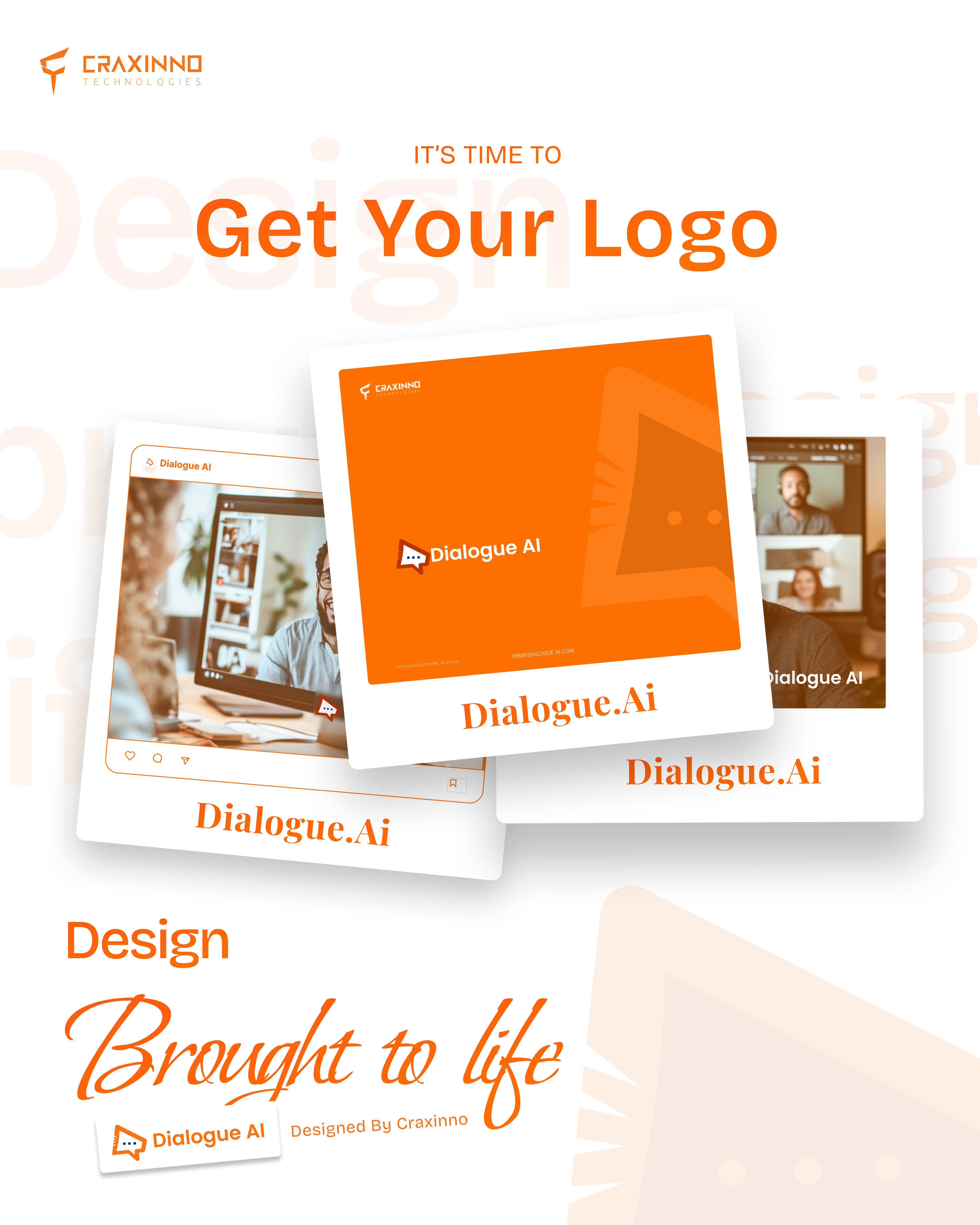 Dialogue AI Logo Design – Modern Tech Branding ai branding ai logo design brand identity design branding craxinno craxinnotechnologies creative logo design design dialogue ai logo figma design graphic design illustration logo design minimal logo design modern logo branding professional logo design software development startup logo design tech logo design ui