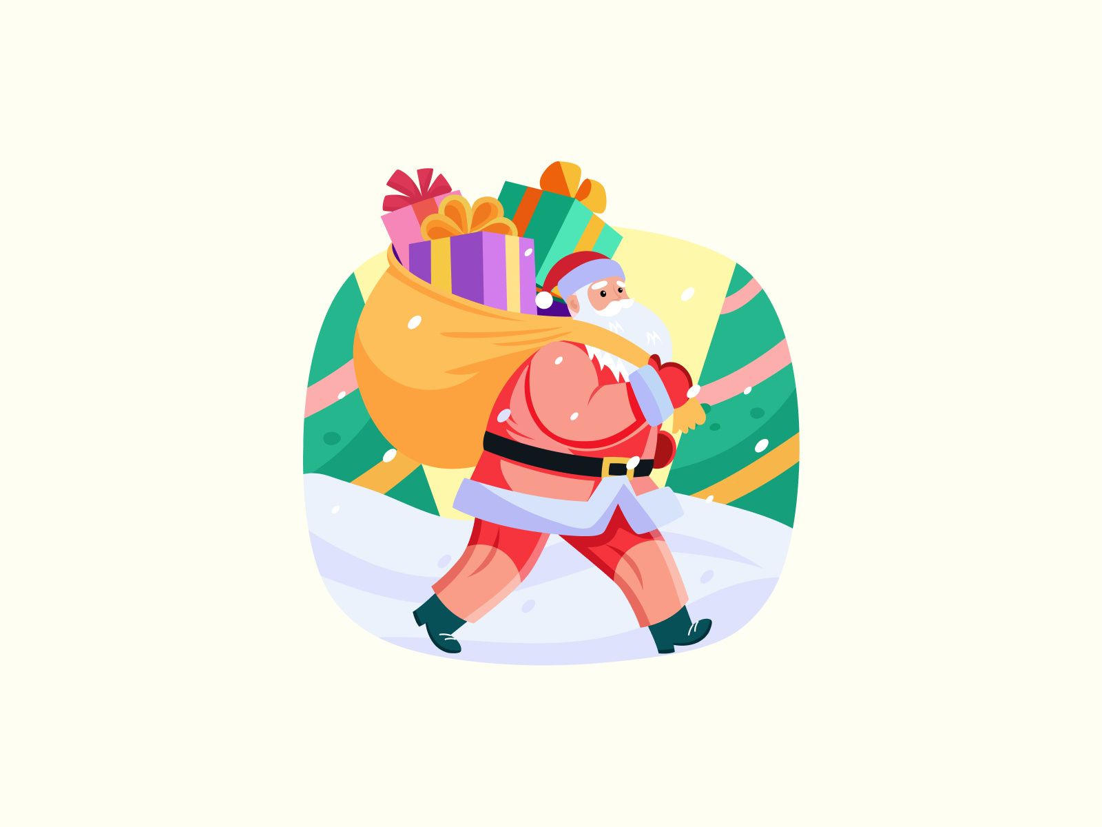 Christmas Illustration Art Set art celebration christmas cozy creative design digital festive flat gift graphic holiday illustration minimal ornament santa seasonal snow vector winter