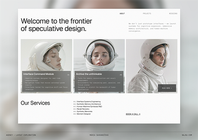 Sevices section (Agency website – editorial layout) agency website agency website design editorial layout editorial website editorial website design full website design landing page landing page design services section ui web design website design