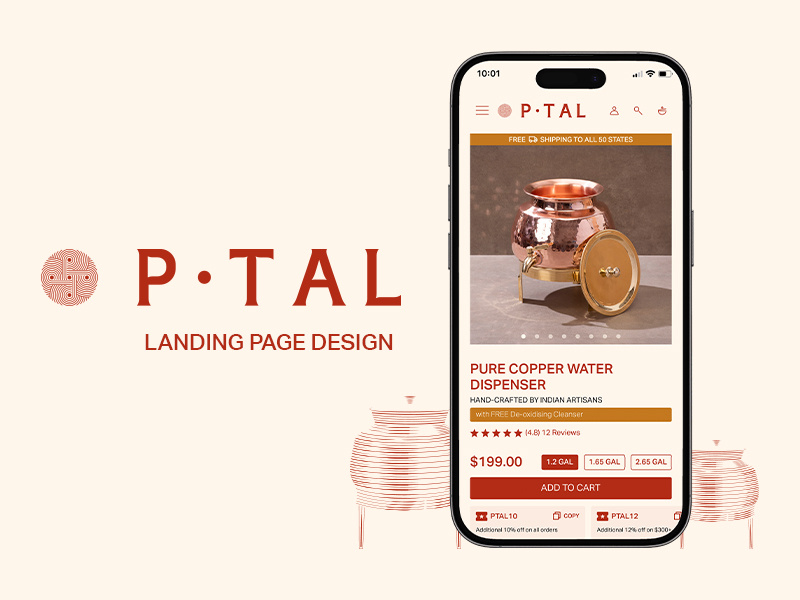 Landing Page Redesigned | P.Tal a Shark Tank featured Brand appdesign branding design figma framer graphic design landingpage uxui website designer