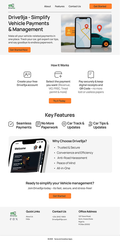 Dive9ja Landing Page branding ui ux