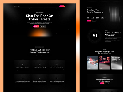 AI Cyber Security Platform Website ai website crypto crypto website cryptocurrency landing page web design web3 website