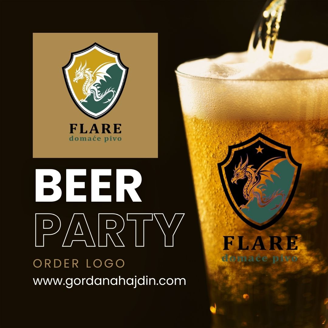 Logo design for craft brewery FLARE branding graphic design label design logo