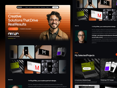 Creative Portfolio Website Design design landing page portfolio website ui ux web design website