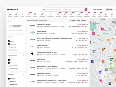 RocketJobs.pl – Job Listings Page & Search Experience careerplatform cleandesign findajob homepage jobboard jobplatform jobportal modernui productdesign uidesign uxdesign webdesign websitedesign workplatform