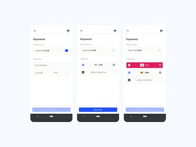 Mobile Payment Management app design ui ux