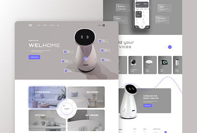 WelHome | Smart home | Landing page app design landing page smart home ui ux webdesign