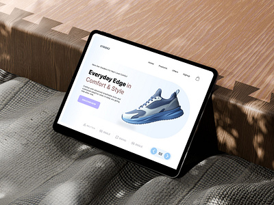 STRIDEZ Shoes UI / UX Design banner ads branding ecommerce web design ecommerce website footwear website graphic design motion graphics shoes website ui ui design ui designer ux ux design web banner ads website design