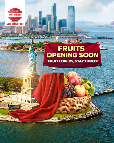 New grocery store opening post branding deliciousdesign design engagingfoodcontent food foodiedesign foodpromopost foodsocialmediadesign graphic design illustration logo poster restaurant social media poster supermarket ui