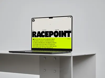 Racepoint - Brand Visuals agency rebrand animation branding logo designer logomark typography webflow