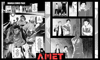 a tale where courage ignites and legends are born. black and white comic comic book drawing manga