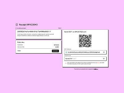 Web3 Payment Flow ⚡ - [2/5] blackchain bold brutalism checkout crypto fintech graphic design ui ux wallet web3