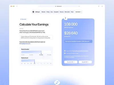 ZkCloud - Earnings Calculator Page Design blockchain cloud storage crypto crypto landing page crypto trading crypto website design cryptocurrency decentralized defi finance fintech investment landing page landing page design saas server staking trading dashboard trading website design