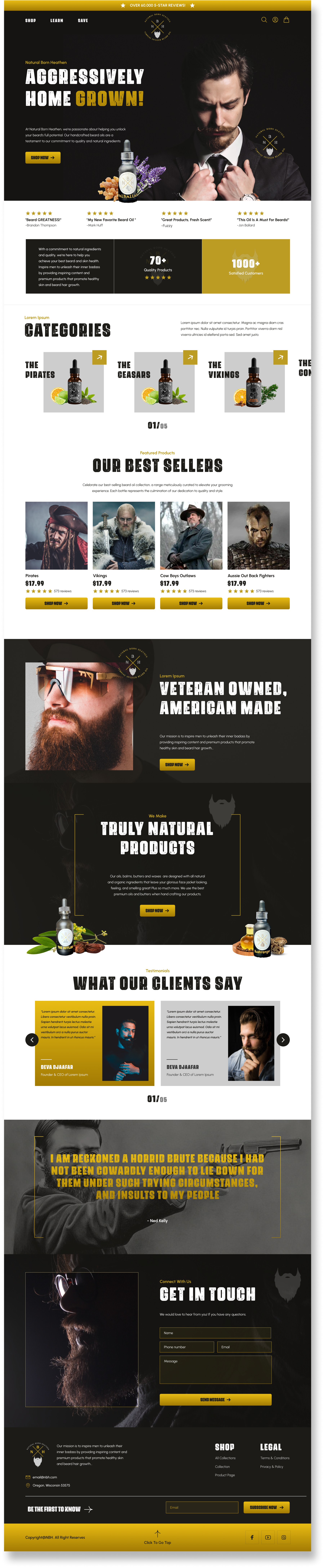 Landing Page Design for Men's Grooming [ Men's Salon | UX/UI ] figma framer hair salon landing page men mens beard mens hair mens health mens salon uxui webflow website design