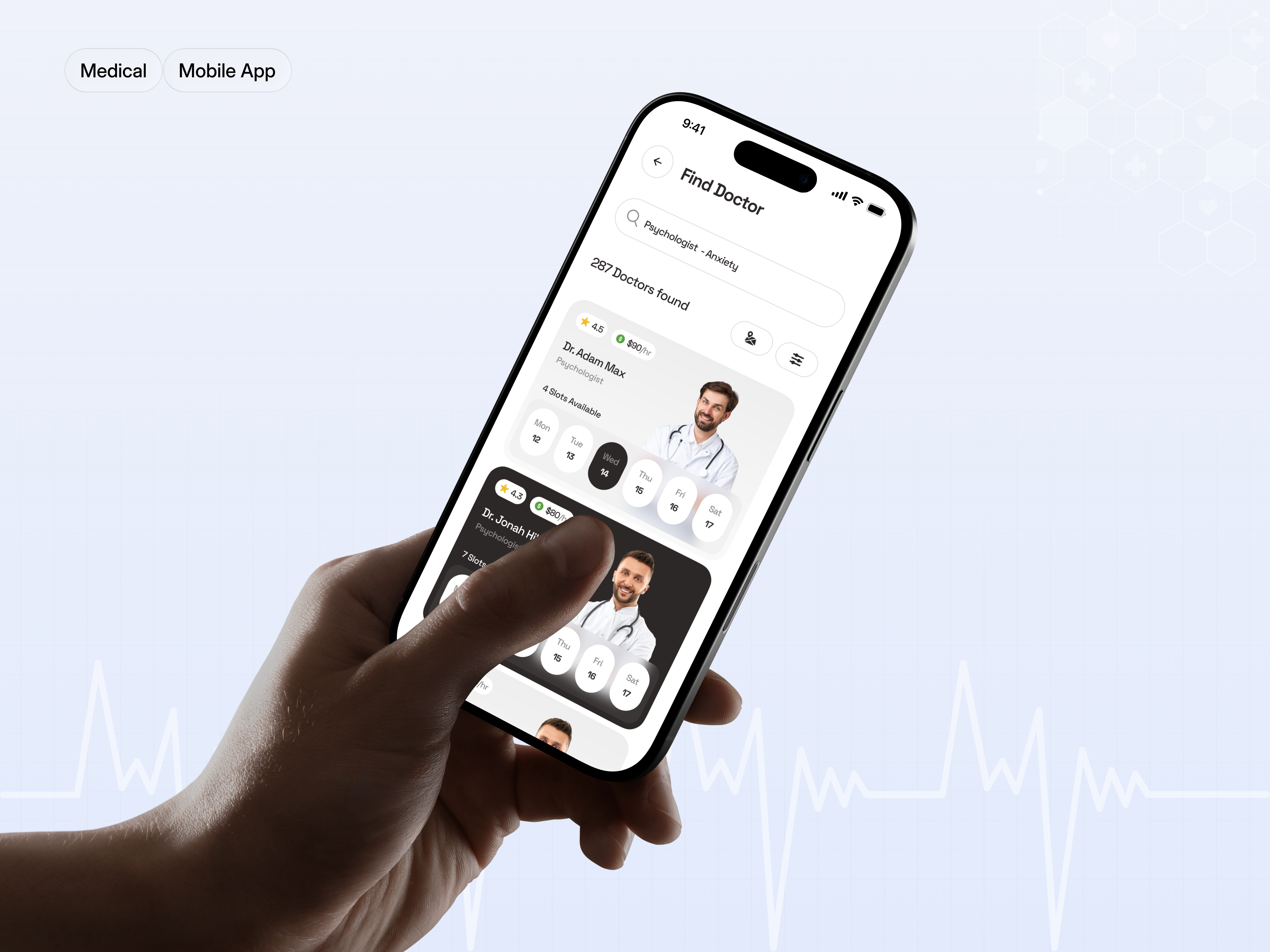 Medical Mobile App app app design app screen design best app design doctor appointment app health app ios app design medical care mobile mobile app mobile app design mobile app ui mobile application modern app ui payment app payment method product design ui ux